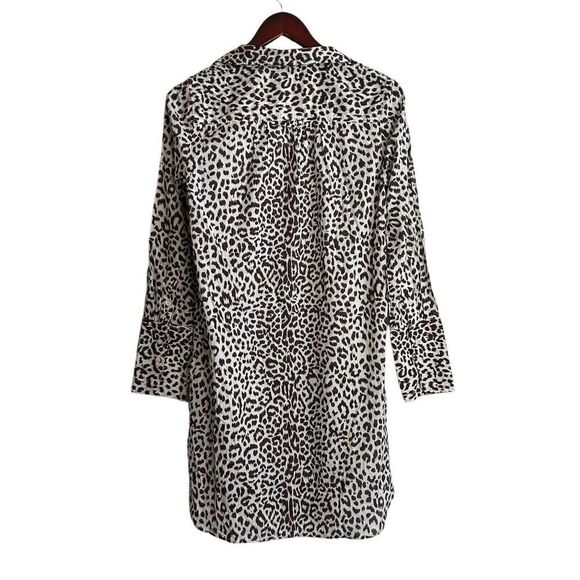 NEW J. Crew button down Beach cover-up Dress Leopard print Size XS - Picture 6 of 14